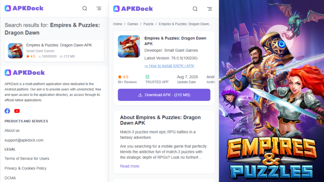 download Empires & Puzzles: Dragon Dawn on your Android 