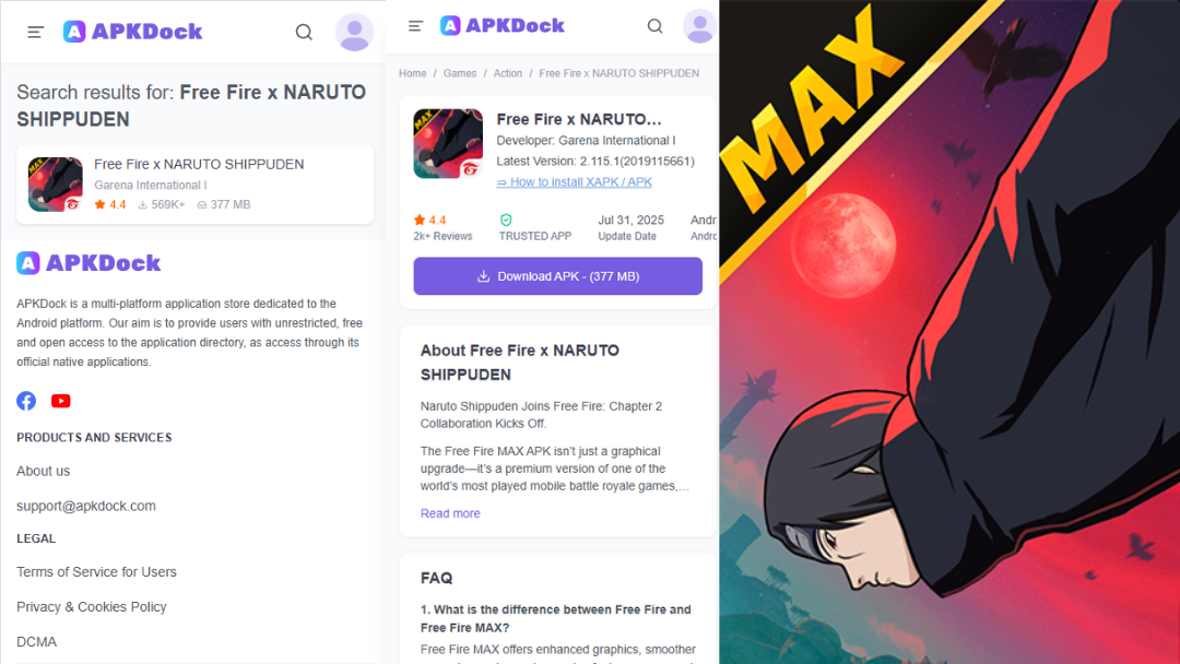Free Fire x Naruto Shippuden APK