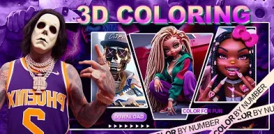 3D Art:Color by Number Game APK screenshot