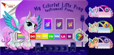Colorful Pony Piano and Guitar APK screenshot