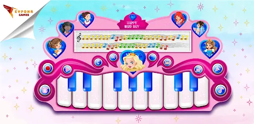 Pink Real Piano Princess Piano APK screenshot