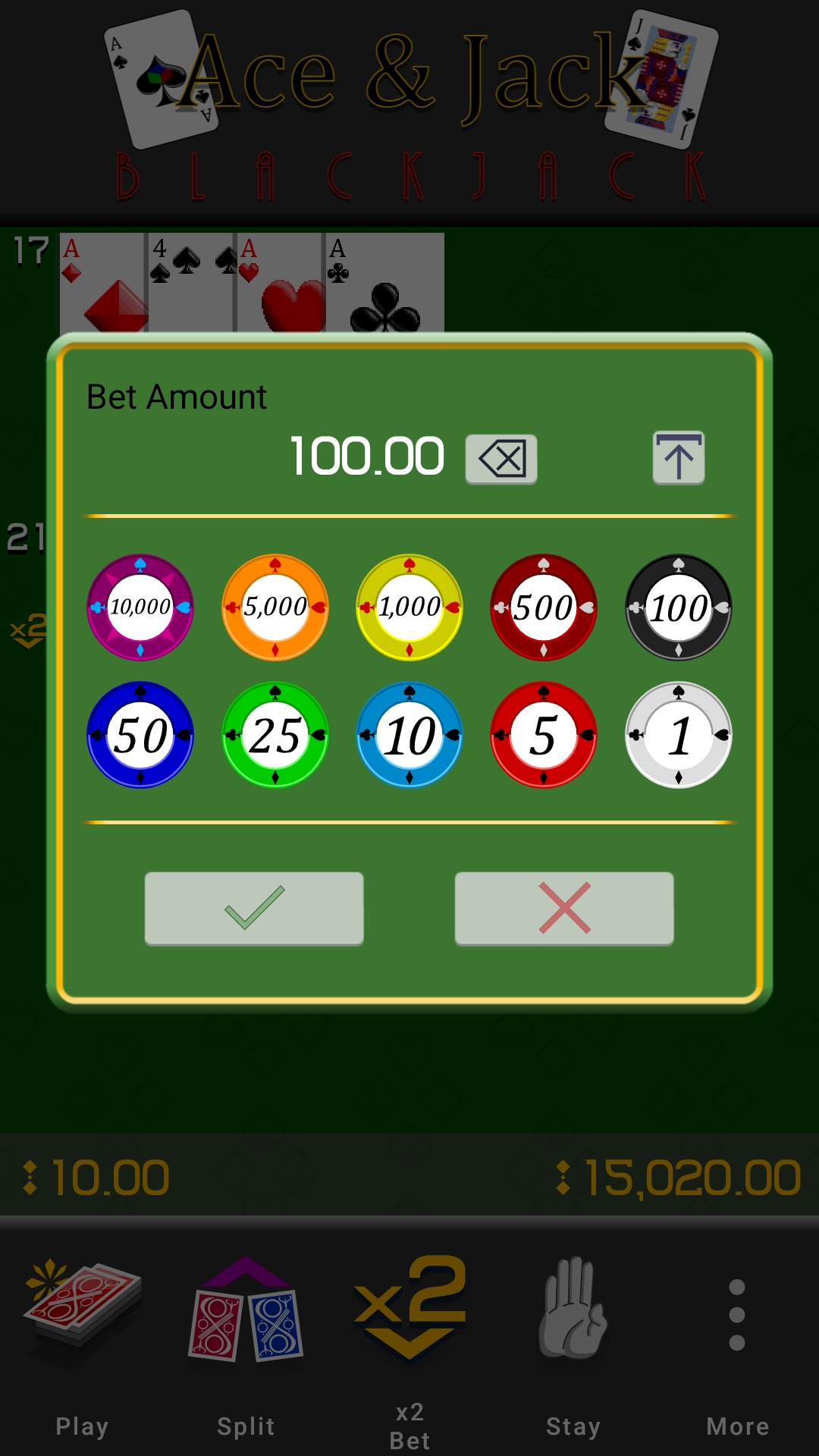 Ace & Jack Blackjack screenshot