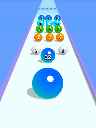 Ball Run 2048: merge number 11