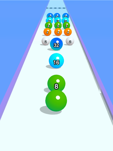 Ball Run 2048: merge number 6