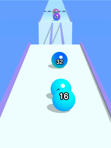 Ball Run 2048: merge number 8