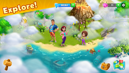 Bermuda Adventures: игра-ферма APK screenshot