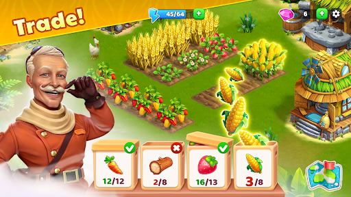 Bermuda Adventures: игра-ферма APK screenshot