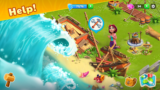 Bermuda Adventures: игра-ферма APK screenshot
