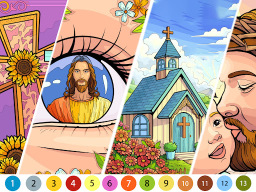 Bible Color Paint By Number APK screenshot