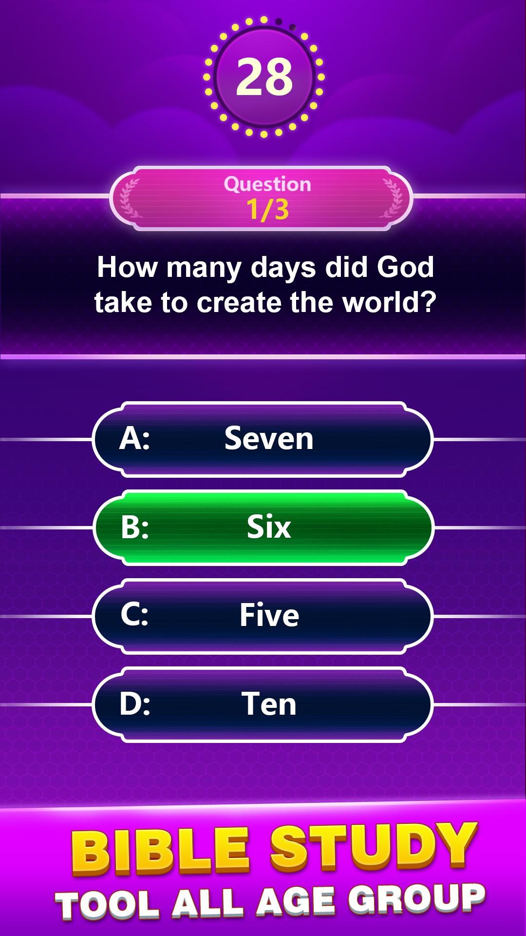 Bible Trivia - Word Quiz Game APK screenshot