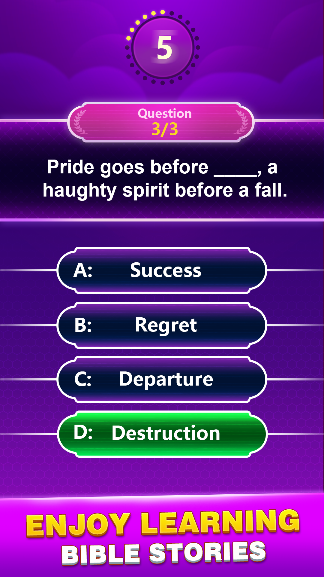 Bible Trivia - Word Quiz Game APK screenshot