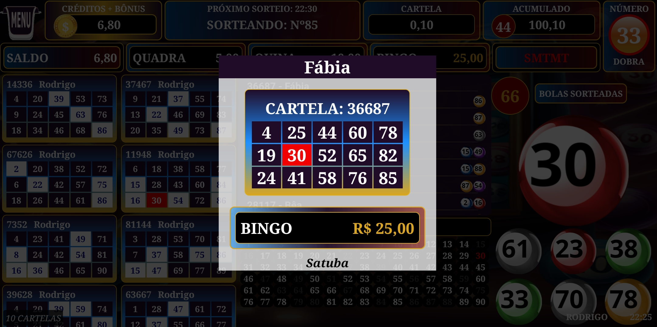 Bingo 10 Centavos screenshot