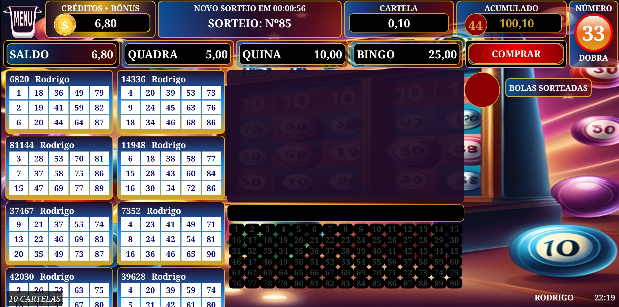 Bingo 10 Centavos screenshot