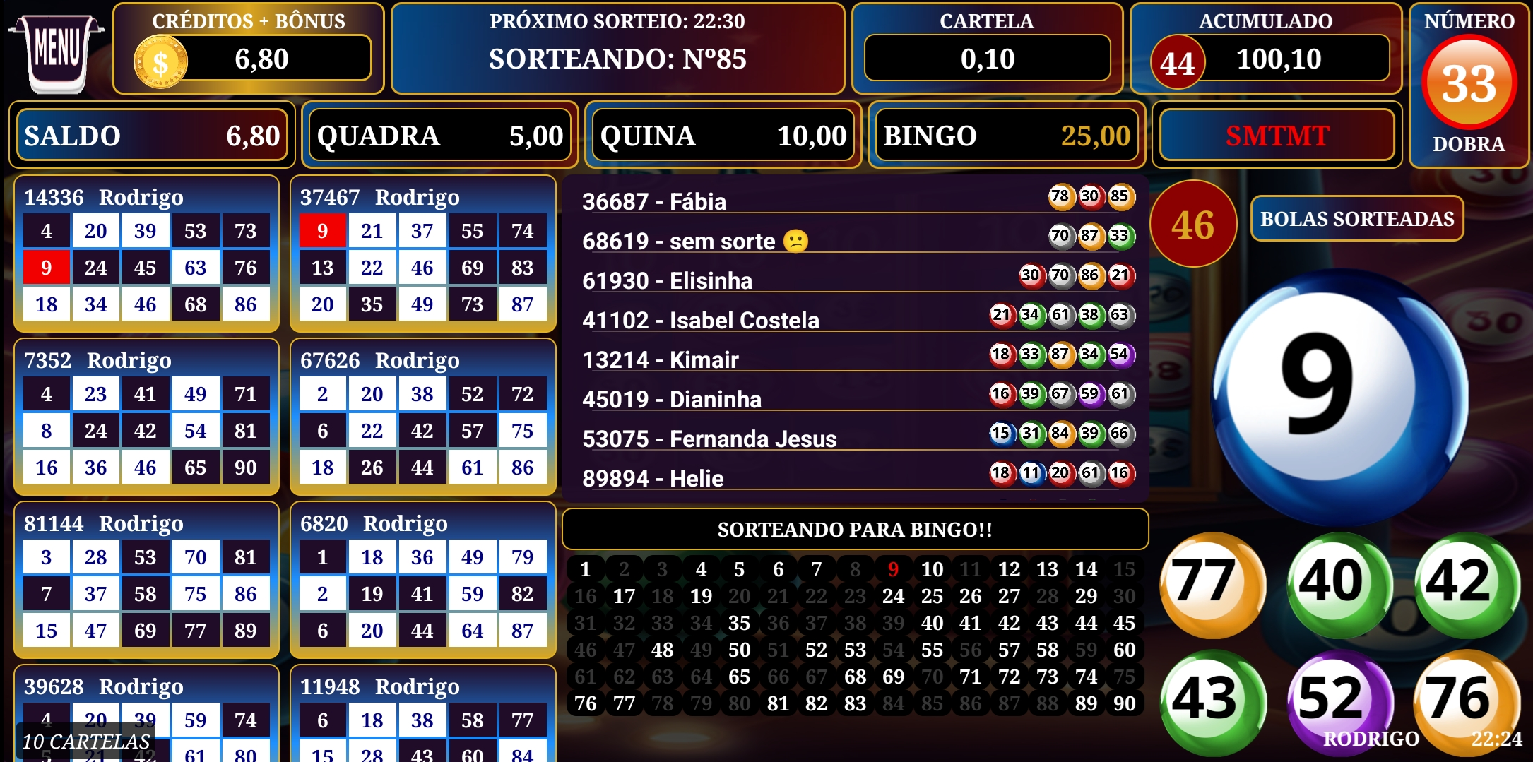 Bingo 10 Centavos screenshot