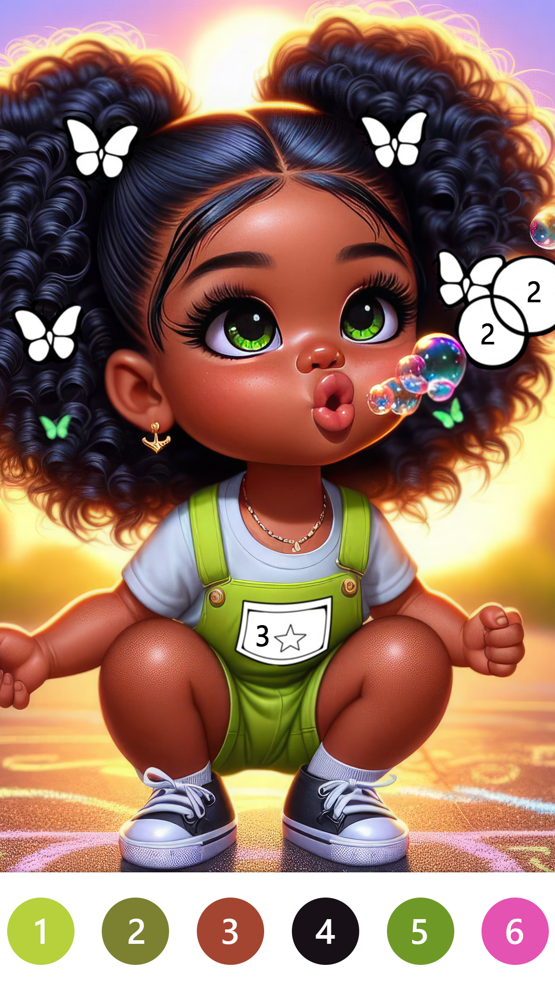 Black Color Paint By Number APK screenshot