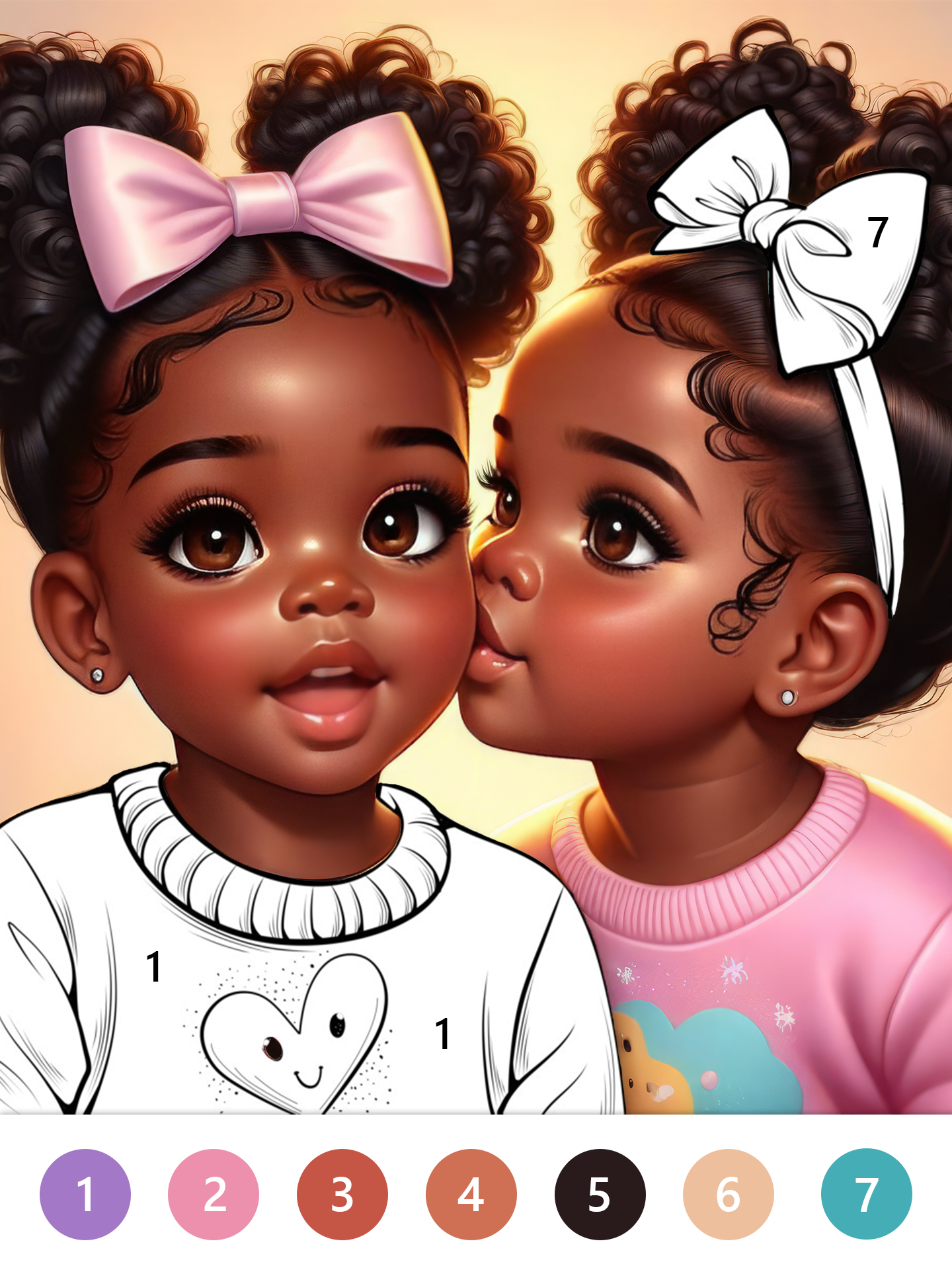Black Color Paint By Number APK screenshot