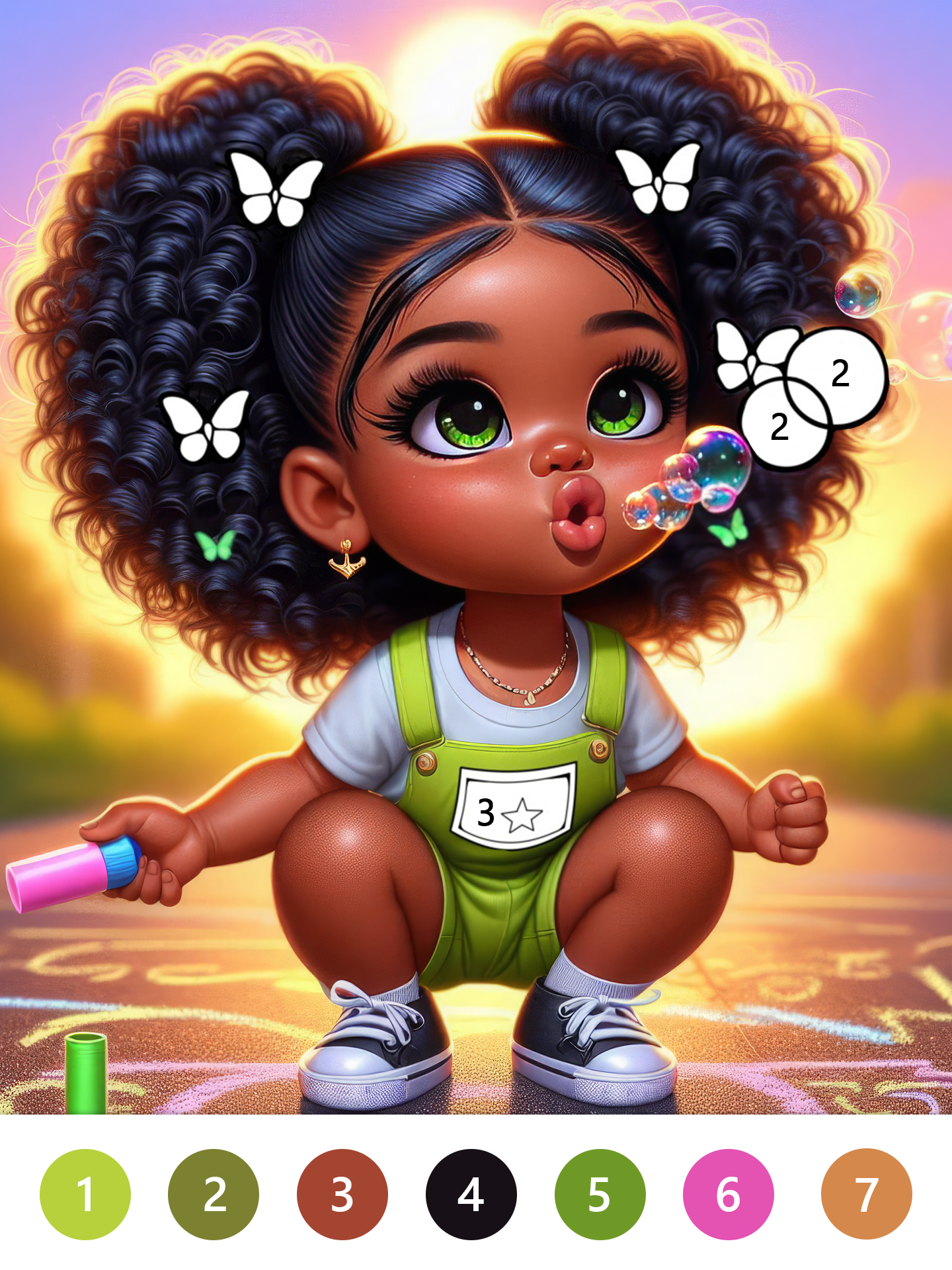 Black Color Paint By Number APK screenshot