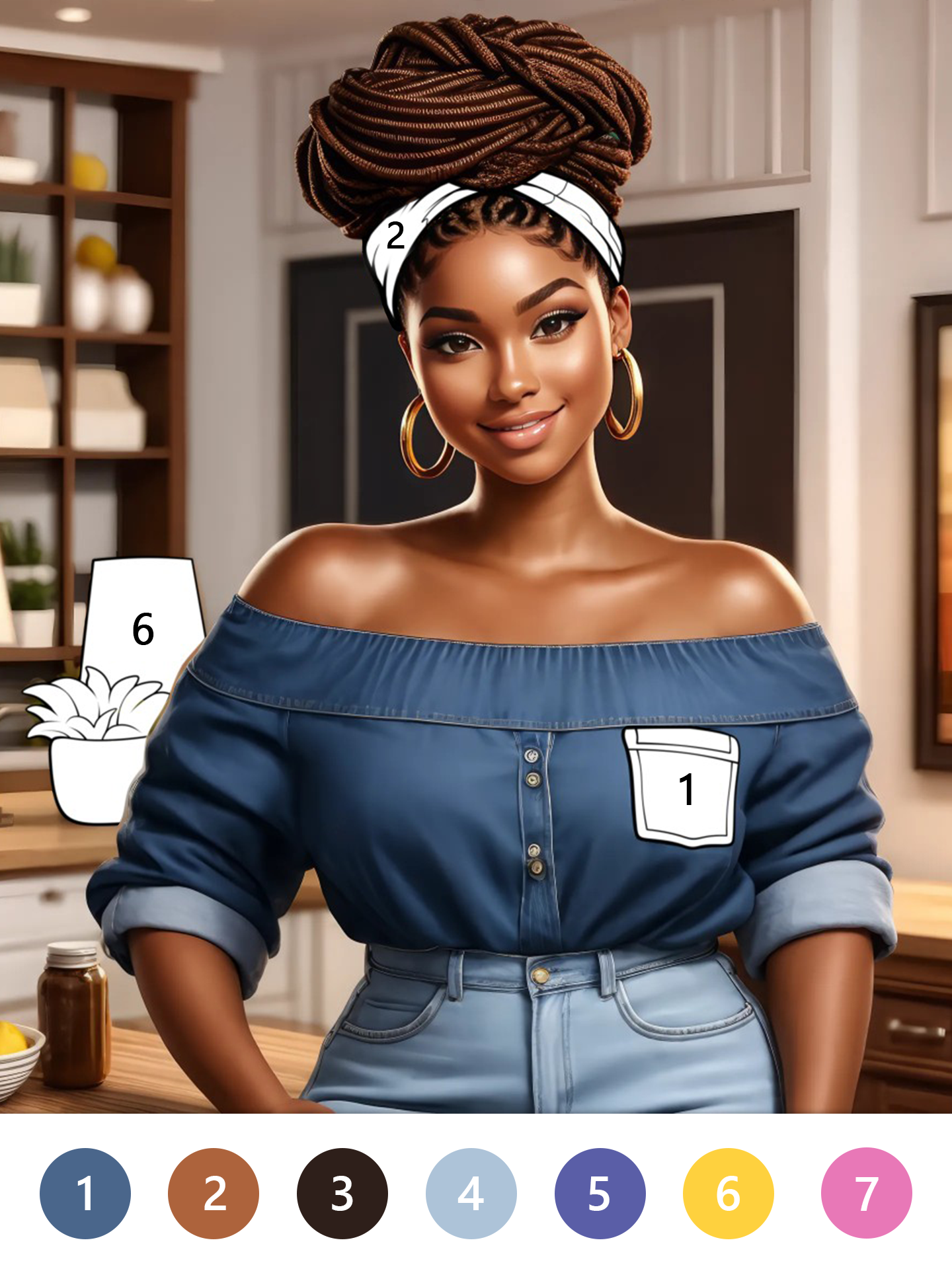 Black Color Paint By Number APK screenshot