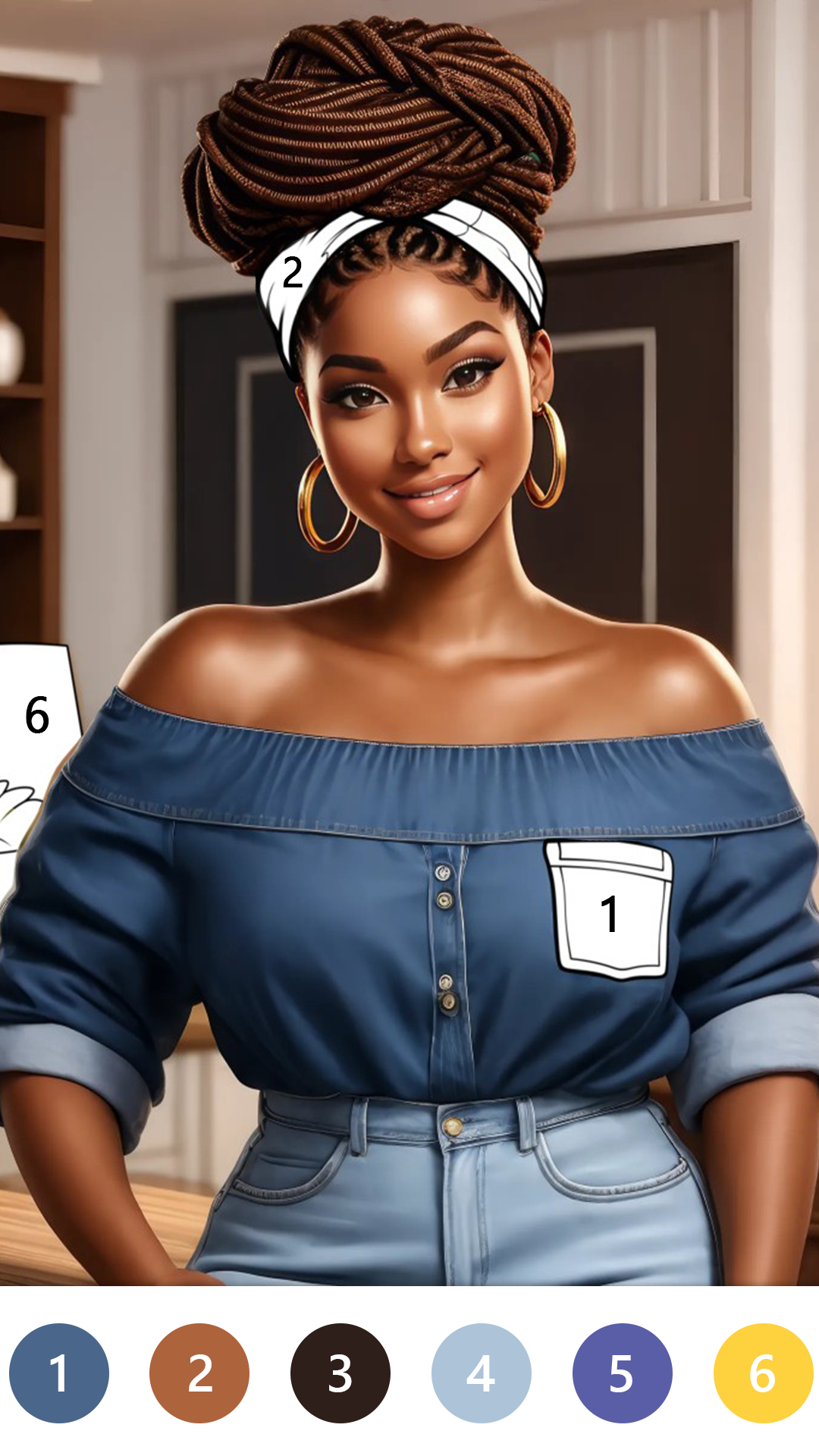 Black Color Paint By Number APK screenshot