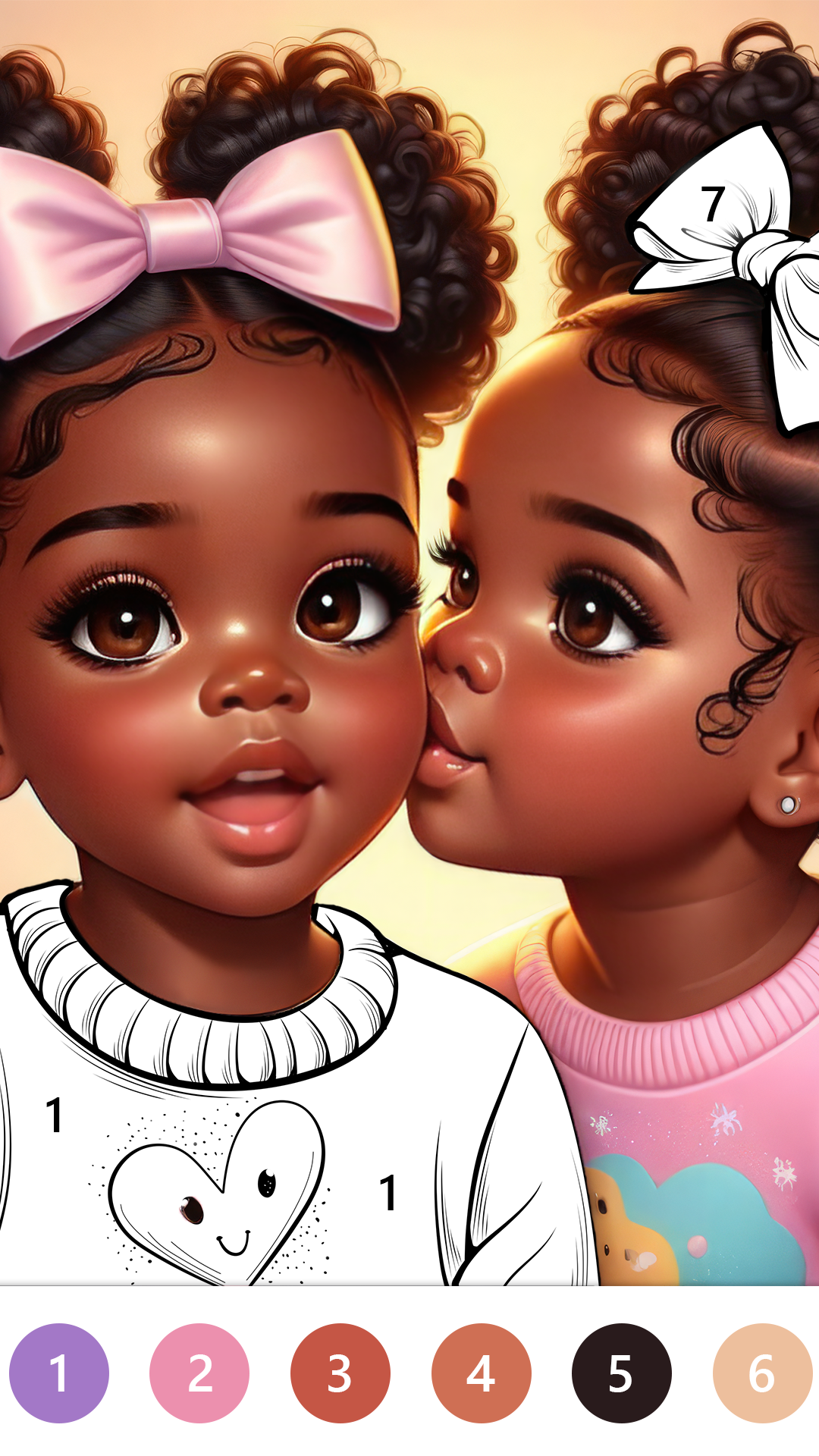 Black Color Paint By Number APK screenshot