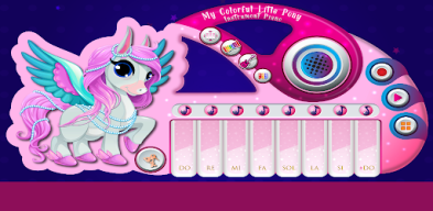 Colorful Pony Piano and Guitar APK screenshot