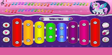 Colorful Pony Piano and Guitar APK screenshot