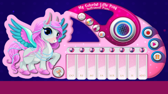 Colorful Pony Piano and Guitar APK screenshot