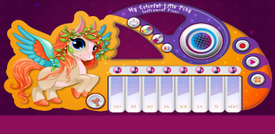 Colorful Pony Piano and Guitar APK screenshot