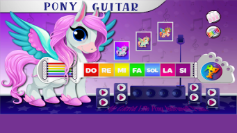 Colorful Pony Piano and Guitar APK screenshot