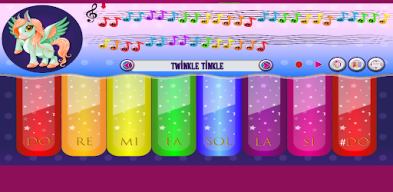 Colorful Pony Piano and Guitar APK screenshot