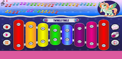 Colorful Pony Piano and Guitar APK screenshot