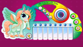 Colorful Pony Piano and Guitar APK screenshot