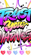 Graffiti Quote Color by number APK screenshot