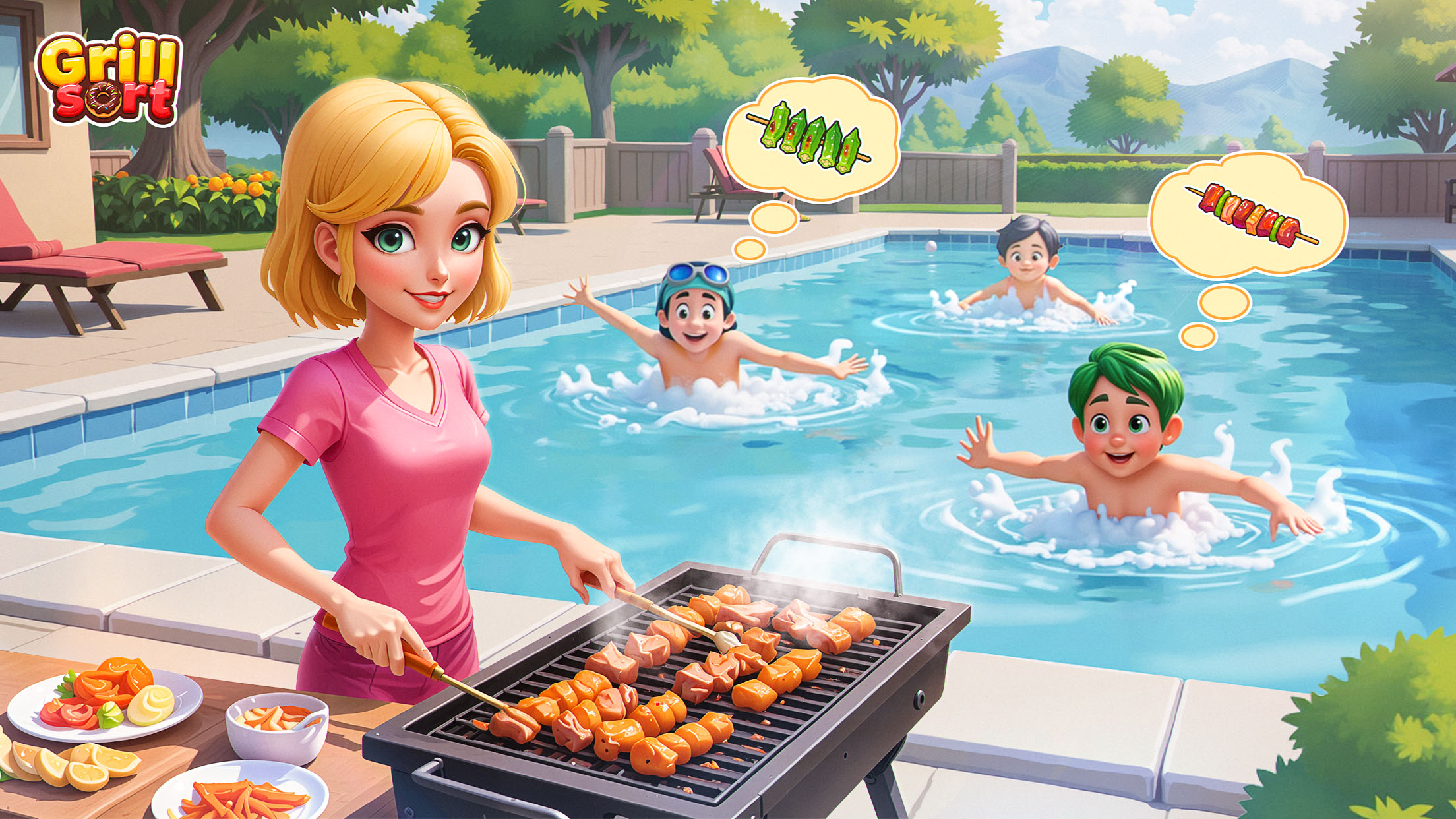 Grill Sort - Сортировка Еды APK screenshot