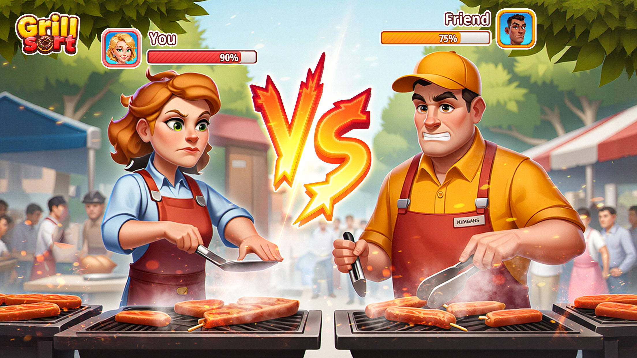 Grill Sort - Сортировка Еды APK screenshot