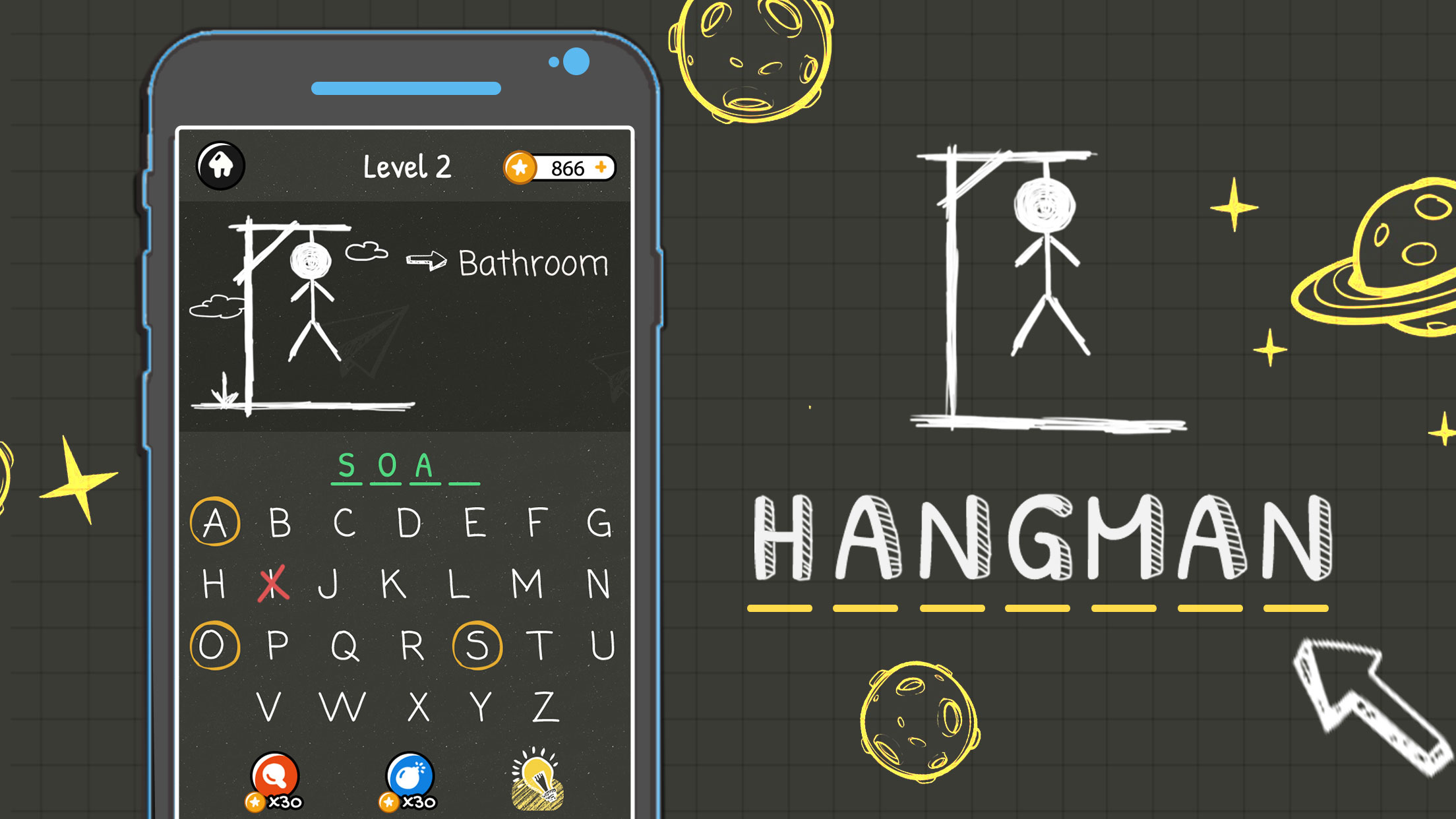 Hangman Words:Two Player Games APK screenshot