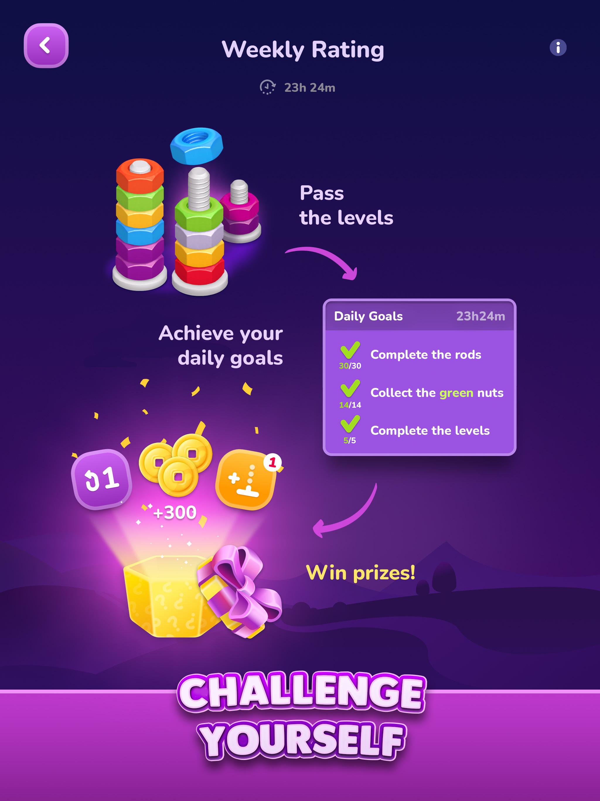 Сортировка цветных гаек APK screenshot