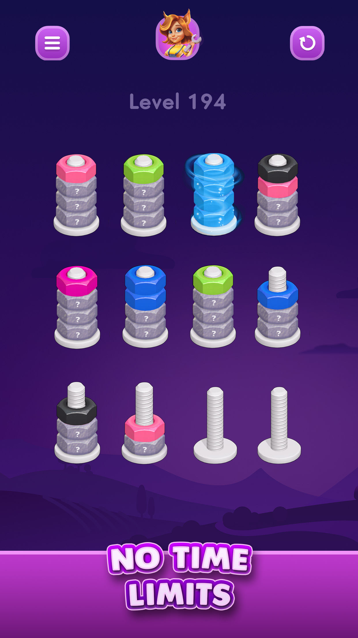 Сортировка цветных гаек APK screenshot