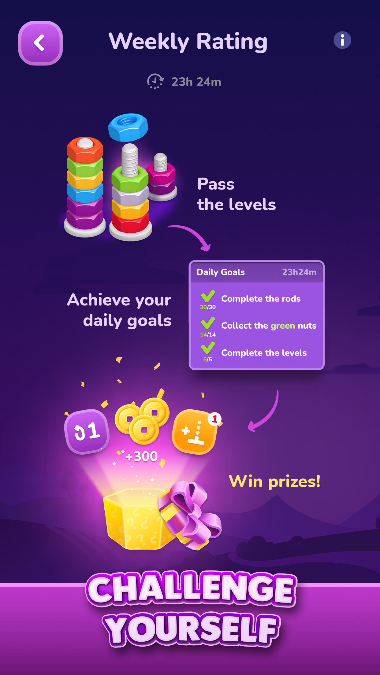 Сортировка цветных гаек APK screenshot