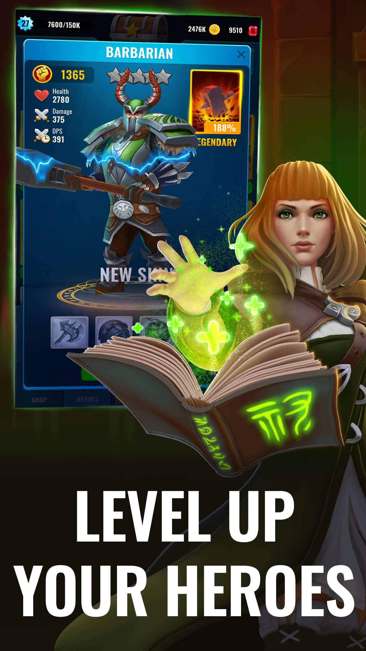 Raid & Rush - Heroes idle RPG screenshot