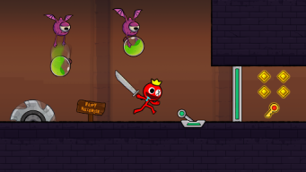 Red Stick Boy: Adventure Game APK screenshot