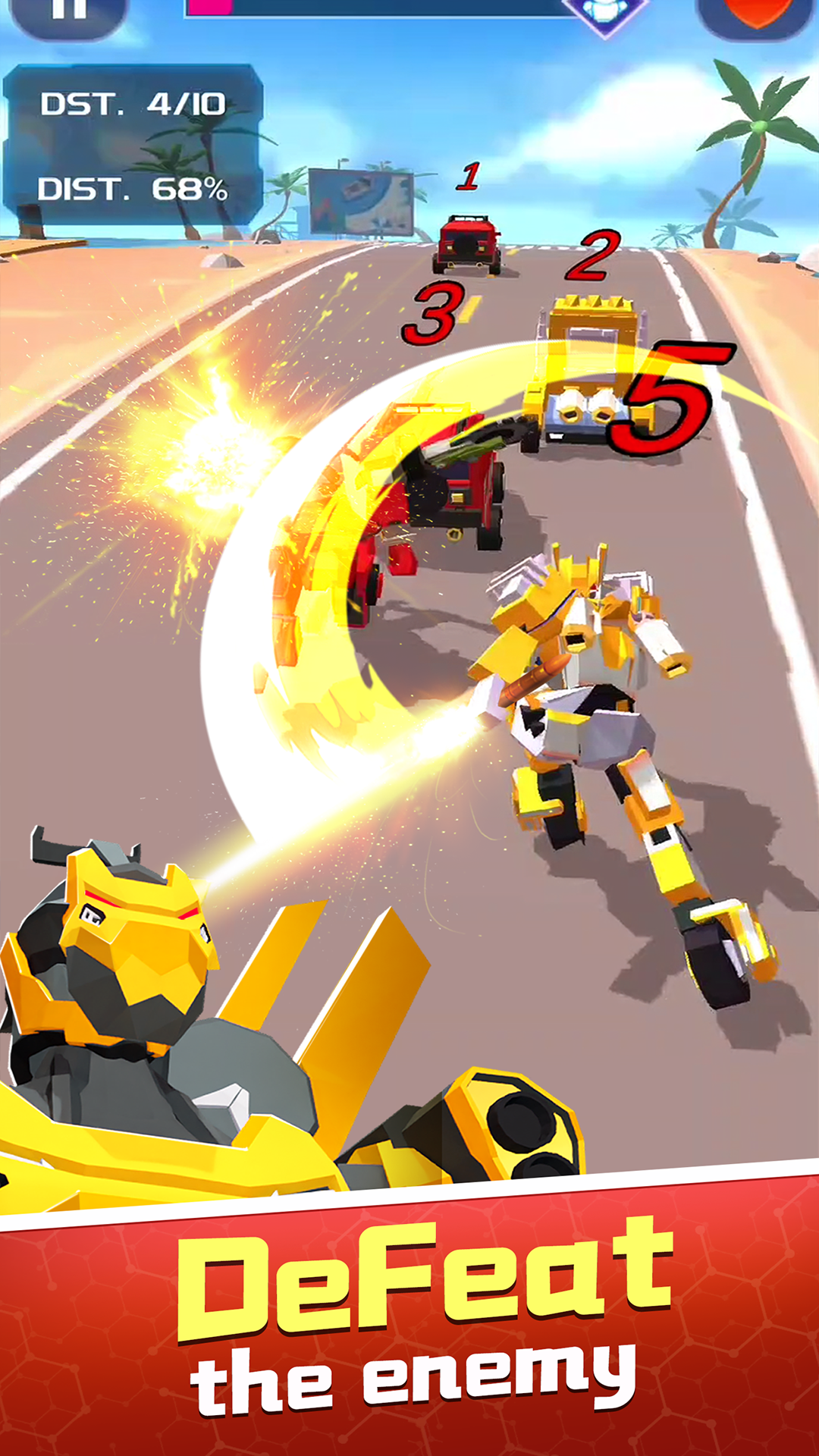 Smash Car: Robot Racing APK screenshot
