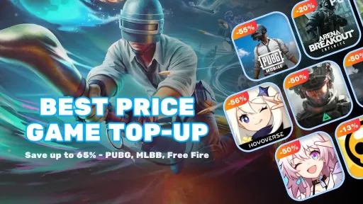 Game Top-Up | Save Up to 65% banner