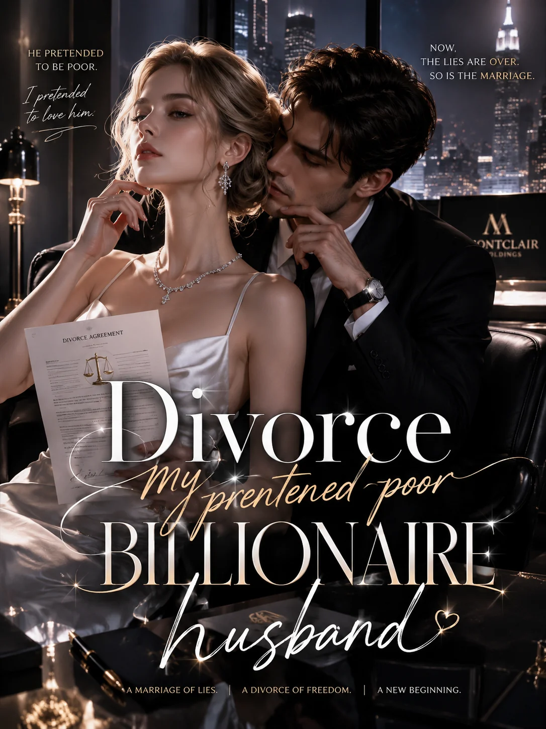 Divorce my prentened poor Billionaire husband Novel Cover