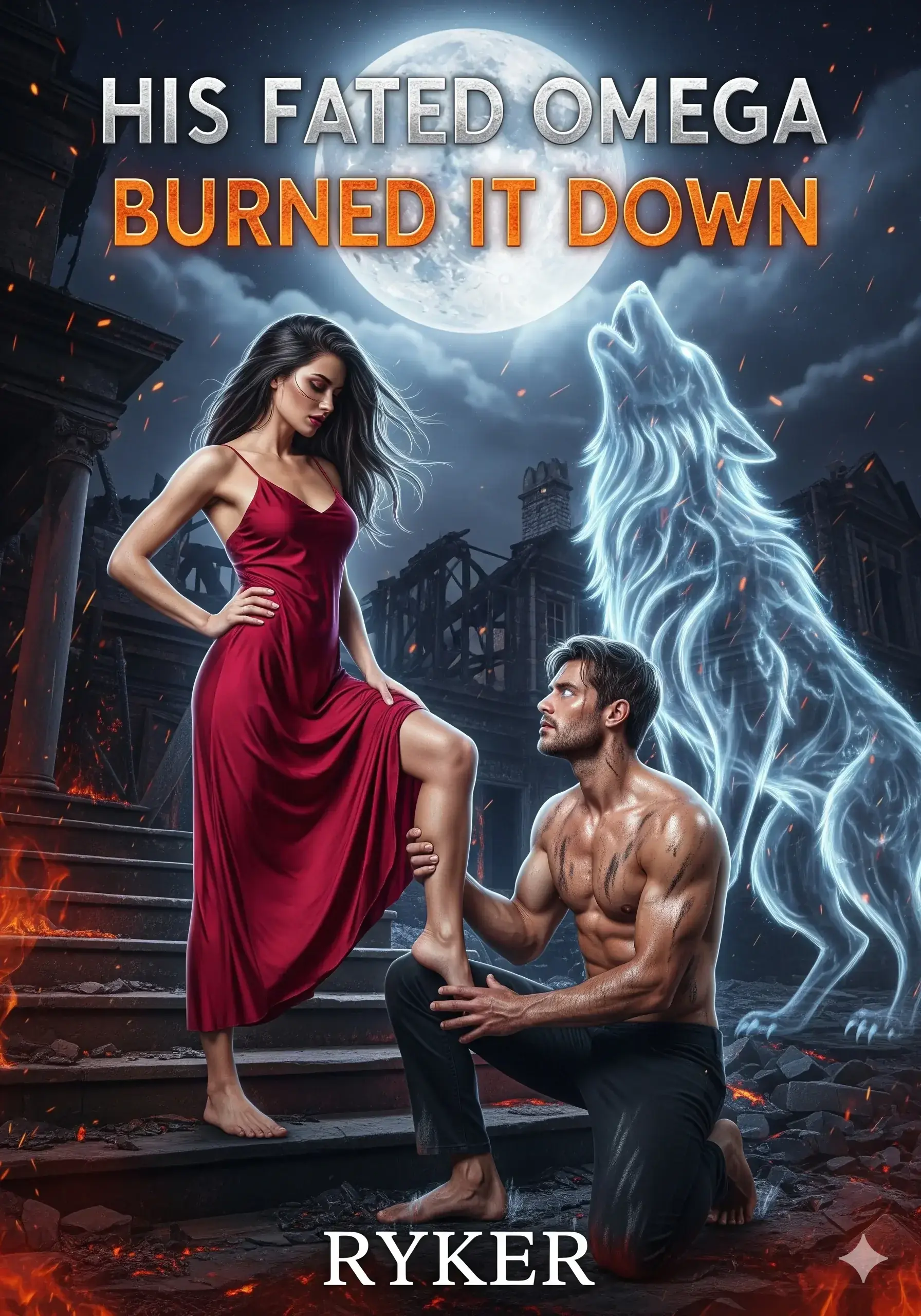 His Fated Omega Burned It Down Novel Cover