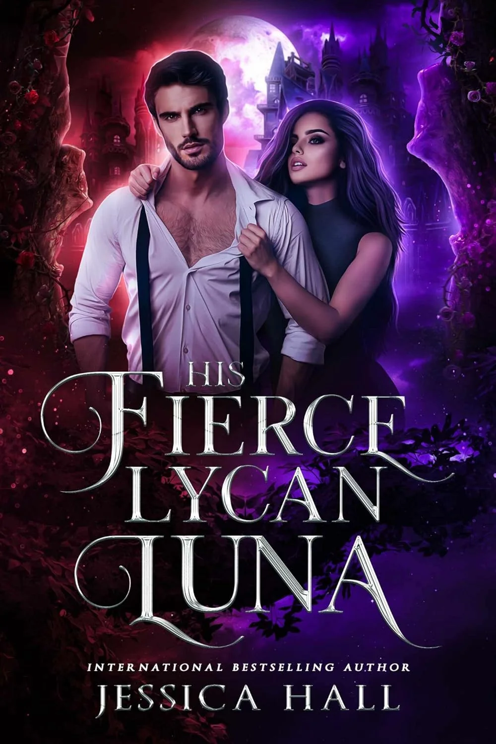 His Fierce Lycan Luna: A Dark Fantasy Romance Novel Cover