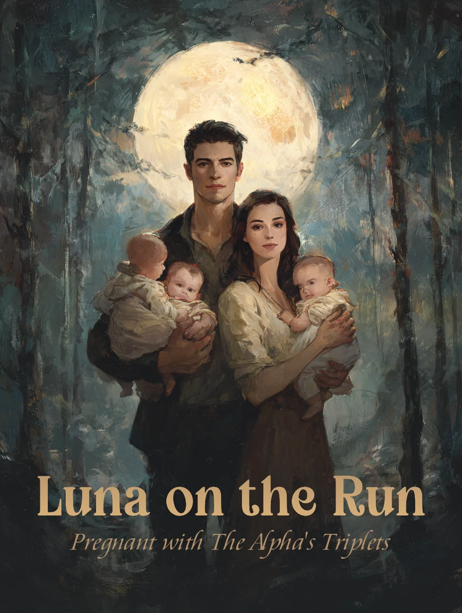 Luna on The Run: Pregnant with The Alpha's Triplets Novel Cover
