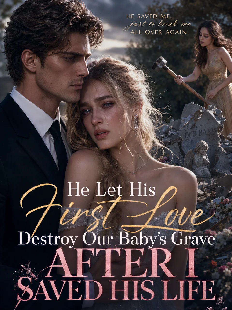 He Let His First Love Destroy Our Baby's Grave After I Saved His Life Novel Cover