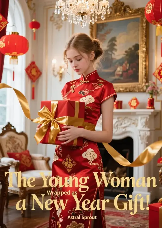 The Young Woman Wrapped as a New Year Gift Novel Cover