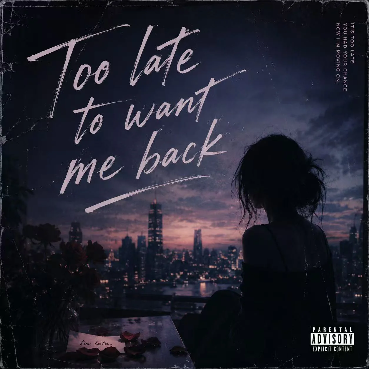 Too late to want me back Novel Cover